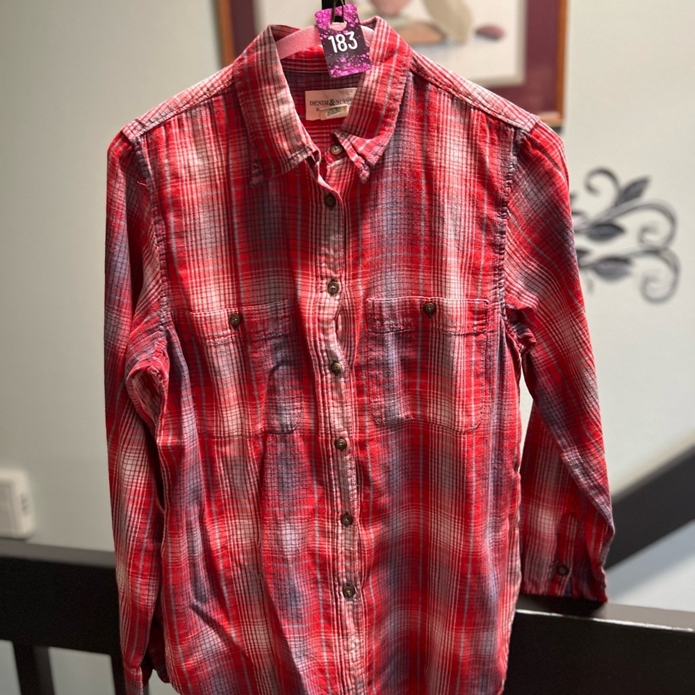 Denim & Supply Ralph Lauren Red Plaid Shirt #183